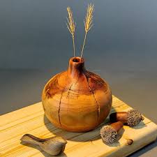 ساخت گلدان چوبی با چوب زردآلو